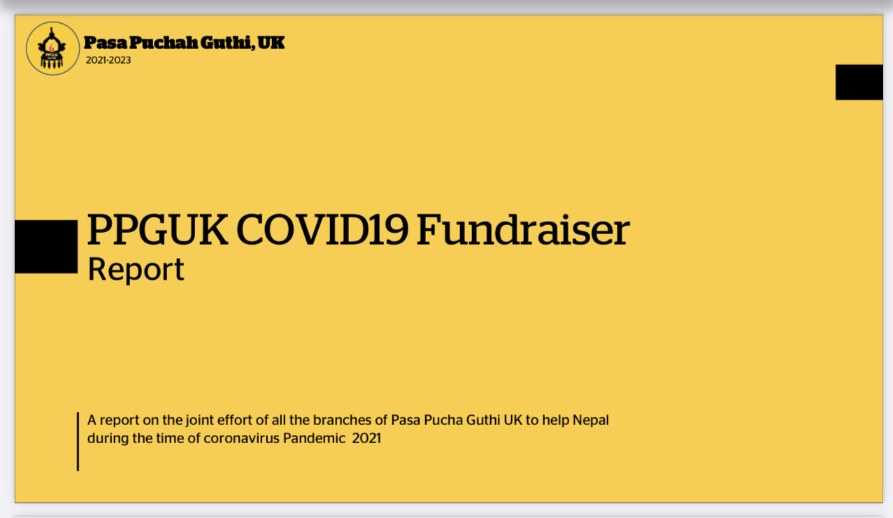 PPGUK COVID-19 FUNDRAISER REPORT